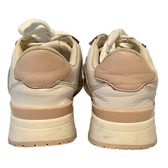 Zara Off White and Pink Leather Lace Up Chunky Sneakers size 7 - Picture 4 of 7